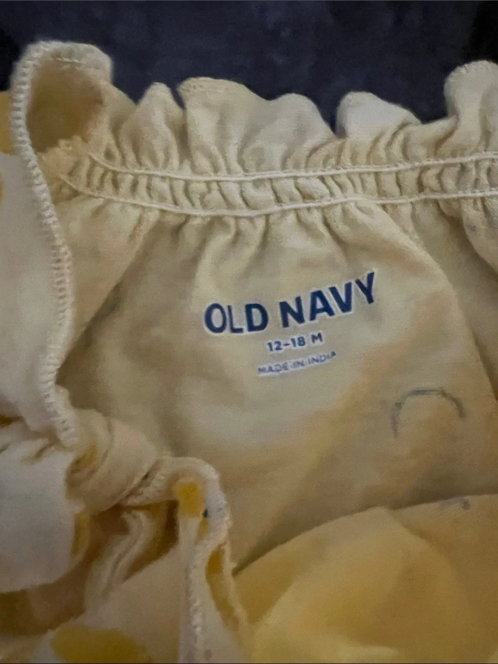 Old Navy Yellow Sun Print Baby One-Piece Romper